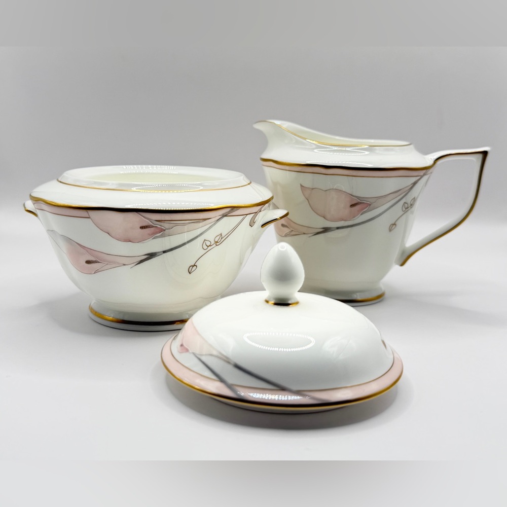 Vintage Mikasa Bone China Cream and Sugar Set - Bellamy Collection